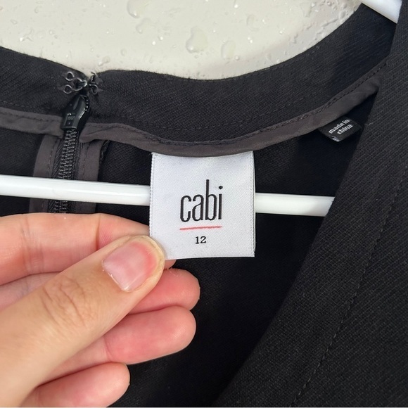 Cabi Black Mini Midi Dress Formal Bodycon Office 12 Classic Neutral Basic - Picture 3 of 7